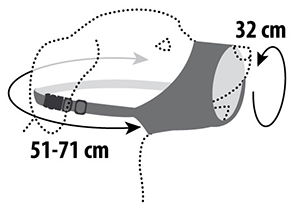 Розміри намордника для собак Flamingo Muzzle Nylon Special
