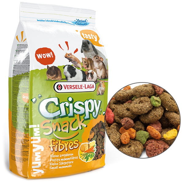Versele-Laga Crispy Snack Fibres ВЕРСЕЛЕ-ЛАГА КРІСПІ СНЕК ФІБРЕС додатковий корм ласощі для гризунів