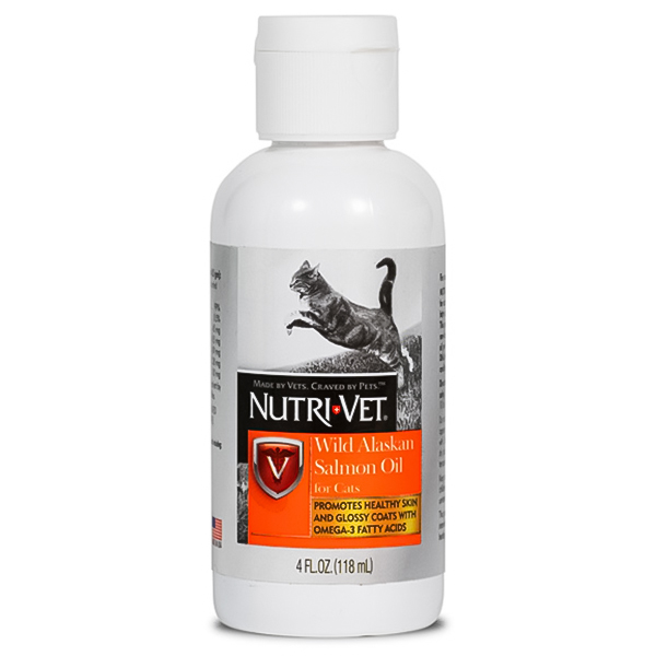 Nutri-Vet МАСЛО ДИКОГО ЛОСОСЯ (Salmon Oil) добавка для шерсті котів