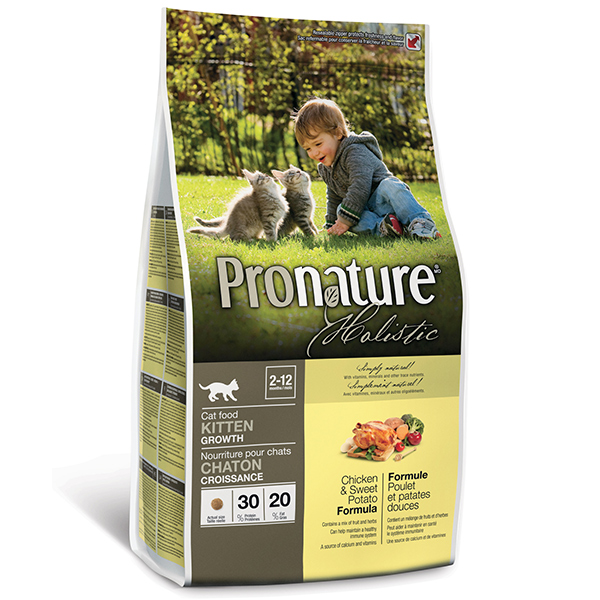 Pronature Holistic Kitten Chicken&Sweet Potato ПРОНАТЮР ХОЛІСТИК КУРКА З БАТАТОМ сухий холістик корм для кошенят