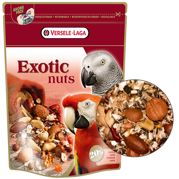 Versele-Laga Prestige Premium Parrots Exotic Nuts Mix ВЕРСЕЛЕ-ЛАГА ПРЕСТИЖ ПРЕМІУМ ЕКЗОТИЧНІ ГОРІХИ додатковий корм для великих папуг