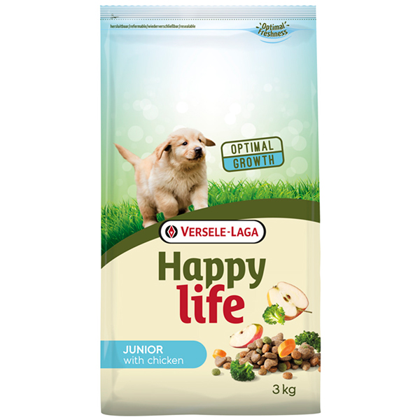 Happy Life Junior with Chicken ХЕППІ ЛАЙФ ДЖУНІОР сухий преміум корм для цуценят всіх порід