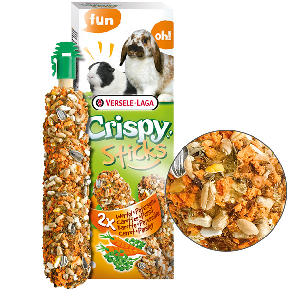 Versele-Laga Crispy Sticks Carrot&Parsley ВЕРСЕЛЕ-ЛАГА КРІСПІ МОРКВА ПЕТРУШКА ласощі для кроликів, морських свинок
