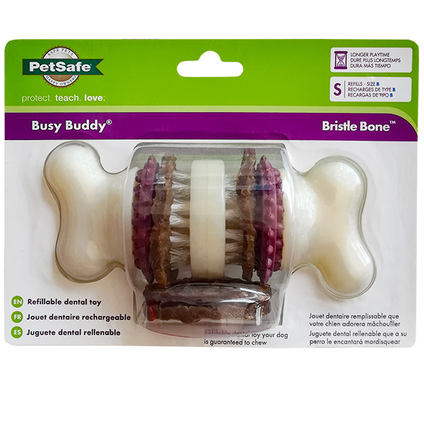 PetSafe Busy Buddy Bristle Bone ПЕТСЕЙФ БІЗІ БАДДІ БРІСТЛ БОУН жувальна іграшка з ласощами для собак