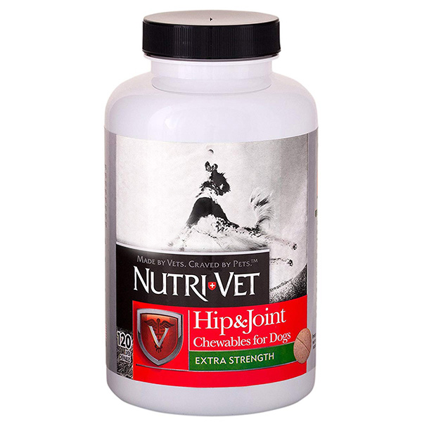 Nutri-Vet Hip&Joint Extra НУТРІ-ВЕТ ЗВ’ЯЗКИ ТА СУГЛОБИ ЕКСТРА, 2 рівень, хондроїтин і глюкозамін для собак з МСМ, жувальні таблетки