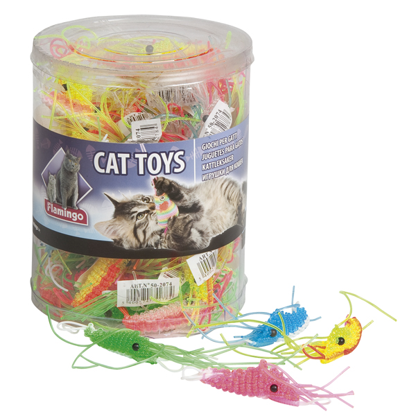Flamingo Plastic Shrimp ФЛАМІНГО КРЕВЕТКА іграшка для котів