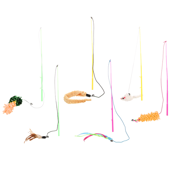 Flamingo Fishing-Rod ФЛАМІНГО вудка дражнилка з іграшкою, іграшка для котів