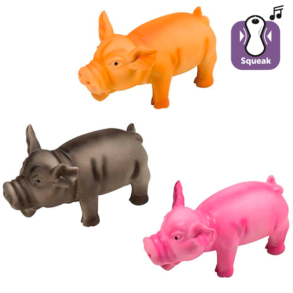 Flamingo Teun Pig Multiple Сolours ФЛАМІНГО ПОРОСЯ ХРЮКАЮЧЕ латексна іграшка для собак