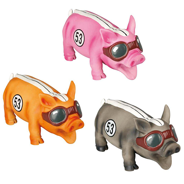Flamingo Race Pig ФЛАМІНГО ГОНОЧНЕ ПОРОСЯ хрюкаючий, латексна іграшка для собак