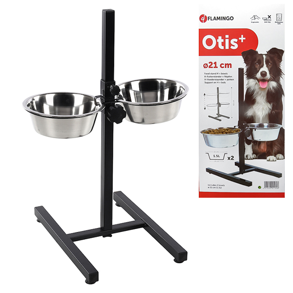 Flamingo Otis+ H-Stand S ФЛАМІНГО ОТІС+ миски на штативі для собак, 2х1.5л