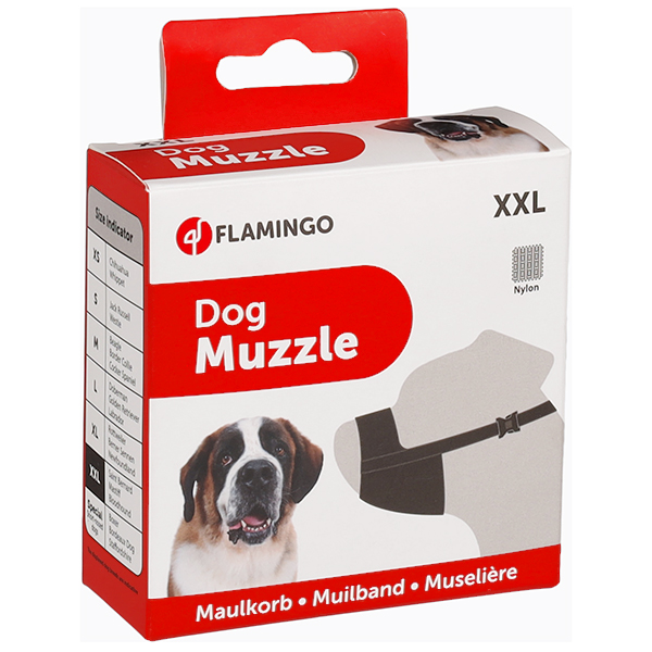 Flamingo Muzzle Nylon XXL ФЛАМІНГО НЕЙЛОН намордник для собак порід сенбернар, мастиф, бладхаунд
