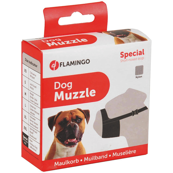 Flamingo Muzzle Nylon Special ФЛАМІНГО НЕЙЛОН намордник для порід собак з коротким носом, боксер