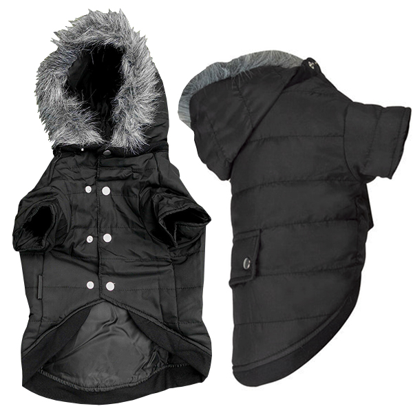 Flamingo Polar Black ФЛАМІНГО КУРТКА З КАПЮШОНОМ одяг для собак