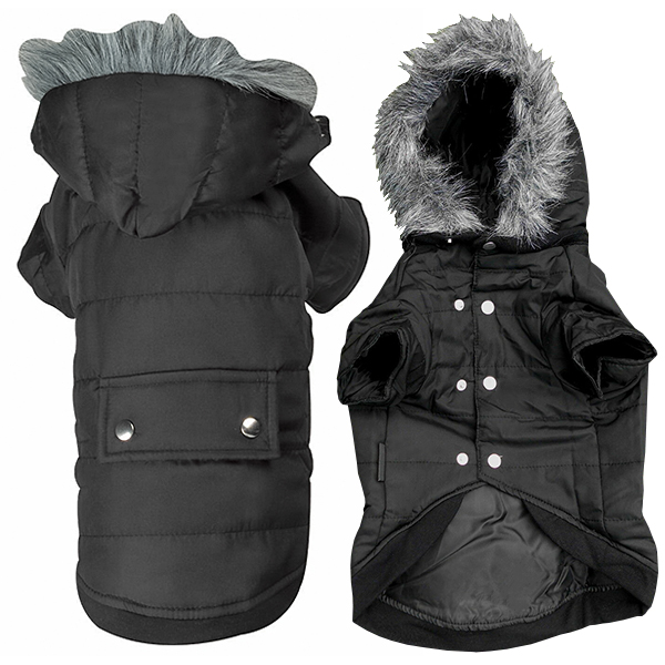 Flamingo Polar Black ФЛАМІНГО КУРТКА З КАПЮШОНОМ одяг для собак