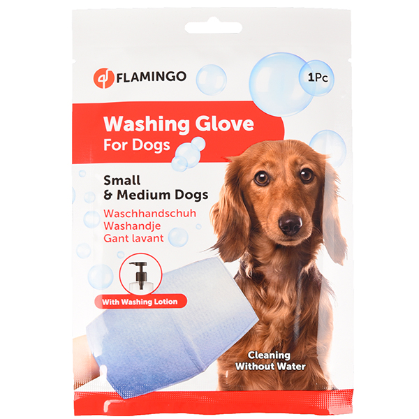 Flamingo Washing Glove Dog ФЛАМІНГО РУКАВИЦА-СЕРВЕТКА для миття без води собак
