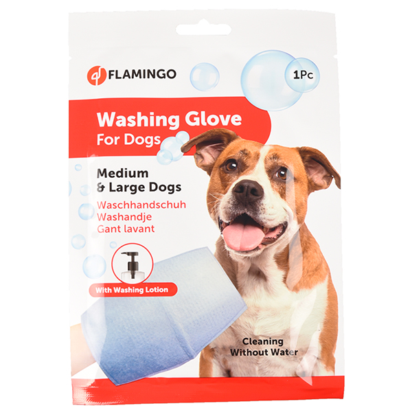 Flamingo Washing Glove Dog ФЛАМІНГО РУКАВИЦА-СЕРВЕТКА для миття без води собак