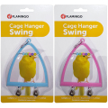 Flamingo Swing+Abacus+Bell ФЛАМІНГО ГОЙДАЛКА з дзвіночком та рахівницею іграшка для птахів