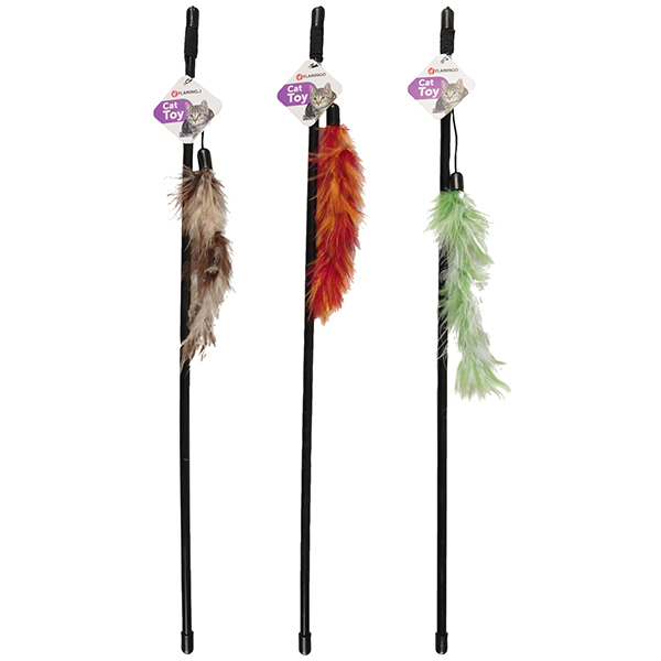 Flamingo Feather Boa ФЛАМІНГО БОА вудка з пір’ям, іграшка для котів