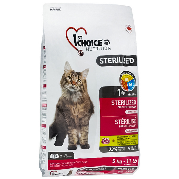 1st Choice Sterilized Chicken ФЕСТ ЧОЙС СТЕРИЛАЙЗИД КУРКА сухий дієтичний беззерновий корм для стерилізованих котів