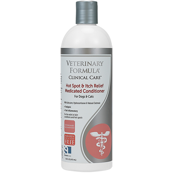 Veterinary Formula CC Hot Spot&Itch Relief Medicated Conditioner ВЕТЕРИНАРНА ФОРМУЛА АНТИАЛЕРГЕННИЙ КОНДИЦІОНЕР для собак і котів, болезаспокійливий і протизапальний, з лідокаїном, гідрокортизоном