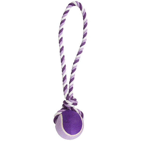 Flamingo Cotton Rope With Tennis Ball ФЛАМІНГО М’ЯЧ НА КАНАТІ іграшка для собак