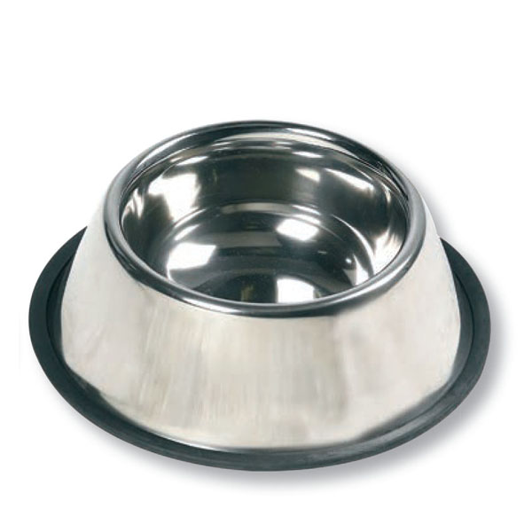 Flamingo Dish Rubber Rim ФЛАМІНГО РУБЕР РІМ миска з гумовим обідком для собак, нержавіюча сталь