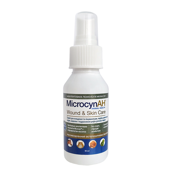 Microcyn Wound&Skin Care Spray МІКРОЦИН спрей для обробки ран і догляду за шкірою всіх видів тварин