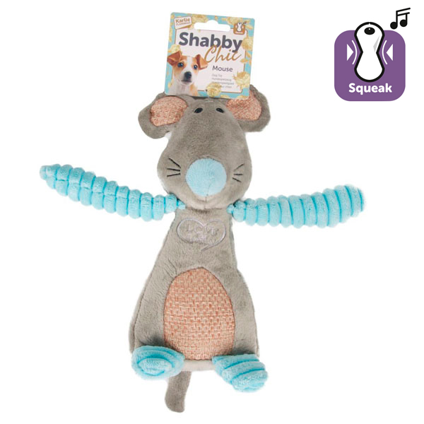 Flamingo Shabby Chic Mouse ФЛАМІНГО ШЕБІ ШИК МИША м’яка іграшка з пищалкою для собак