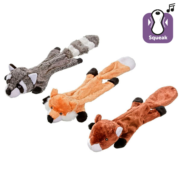 Flamingo Plish Flat Toy ФЛАМІНГО ЛИСИЦЯ БОБЕР ЄНОТ м’яка іграшка з пищалкою для собак