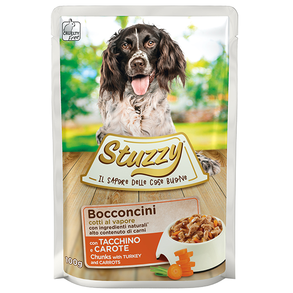 Stuzzy Dog Turkey Carrot ШТУЗІ ІНДИЧКА МОРКВА в соусі консерви для собак, вологий корм, пауч 100г