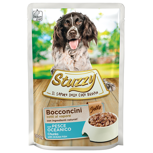 Stuzzy Dog Ocean Fish ШТУЗІ ОКЕАНІЧНА РИБА в желе консерви для собак, вологий корм, пауч 100г