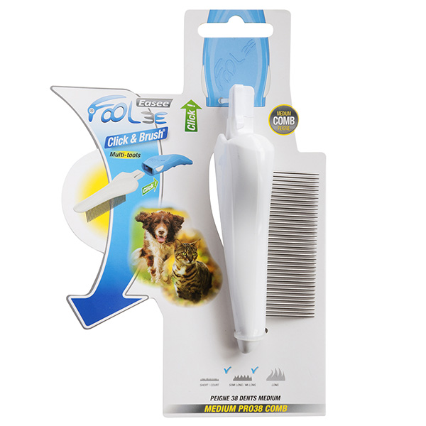 FoOlee Easee Medium Pro38 Comb ФОЛІ ІЗІ МЕДІУМ ПРО38 ГРЕБІНЕЦЬ для короткої та середньої шерсті, змінна насадка