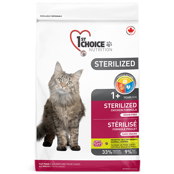 1st Choice Sterilized Chicken ФЕСТ ЧОЙС СТЕРИЛАЙЗИД КУРКА сухий дієтичний беззерновий корм для стерилізованих котів