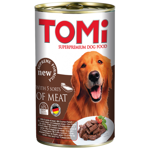 TOMi 5 Kinds of Meat ТОМІ 5 ВИДІВ М’ЯСА консерви для собак, вологий корм