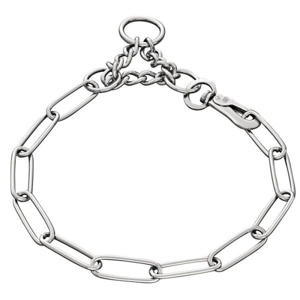 Sprenger Extra Long Link широка ланка+карабін нашийник для собак, 3мм, сталь