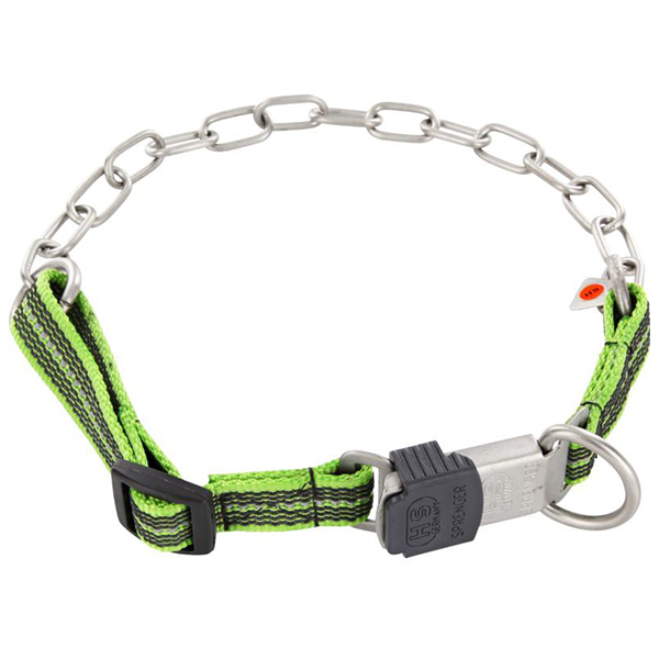 Sprenger Adjustable Collar with Assembly Chain СПРЕНГЕР РЕГУЛЬОВАНИЙ НАШИЙНИК з нейлоном для собак, середня ланка, нержавіюча сталь