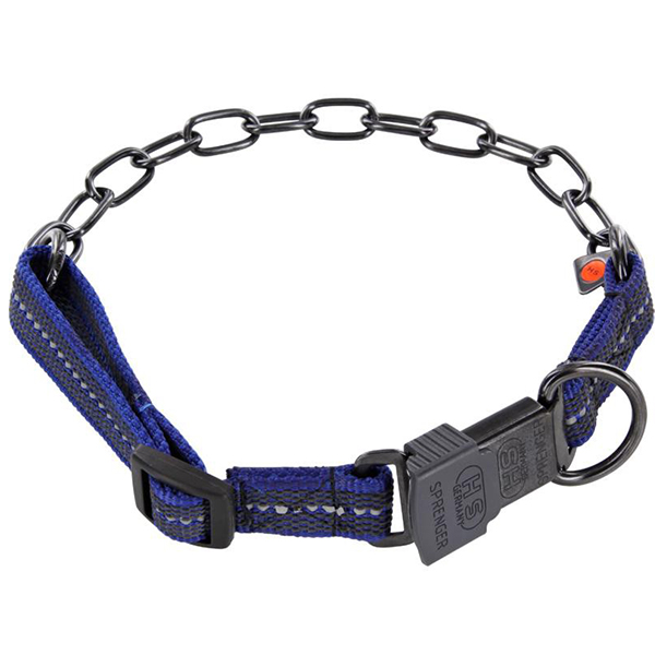 Sprenger Adjustable Collar with Assembly Chain СПРЕНГЕР РЕГУЛЬОВАНИЙ НАШИЙНИК з нейлоном для собак, середня ланка, нержавіюча сталь