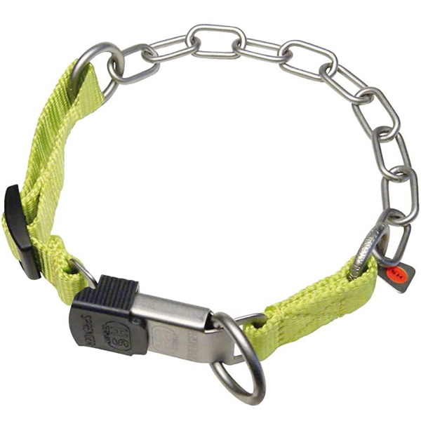 Sprenger Adjustable Collar with Assembly Chain СПРЕНГЕР РЕГУЛЬОВАНИЙ НАШИЙНИК з нейлоном для собак, середня ланка, нержавіюча сталь