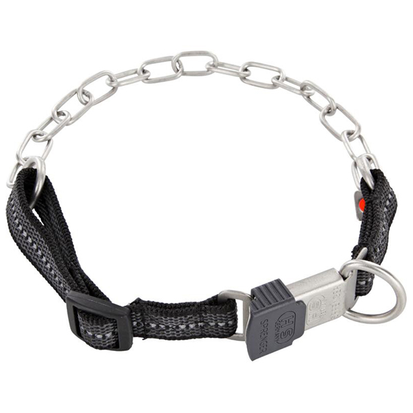 Sprenger Adjustable Collar with Assembly Chain СПРЕНГЕР РЕГУЛЬОВАНИЙ НАШИЙНИК з нейлоном для собак, середня ланка, нержавіюча сталь