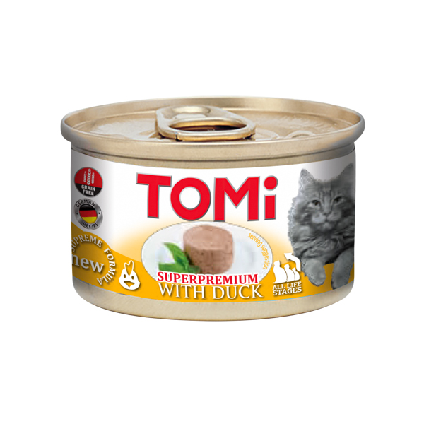 TOMi Duck ТОМІ КАЧКА мус консерви для котів, банка 85г