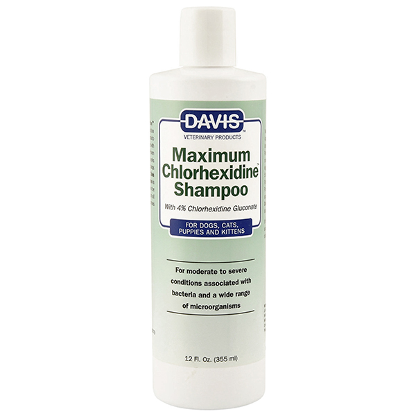 Davis Maximum Chlorhexidine Shampoo ДЕВІС МАКСИМУМ ХЛОРГЕКСИДИН шампунь з 4% хлоргексидином для собак і котів із захворюваннями шкіри та шерсті