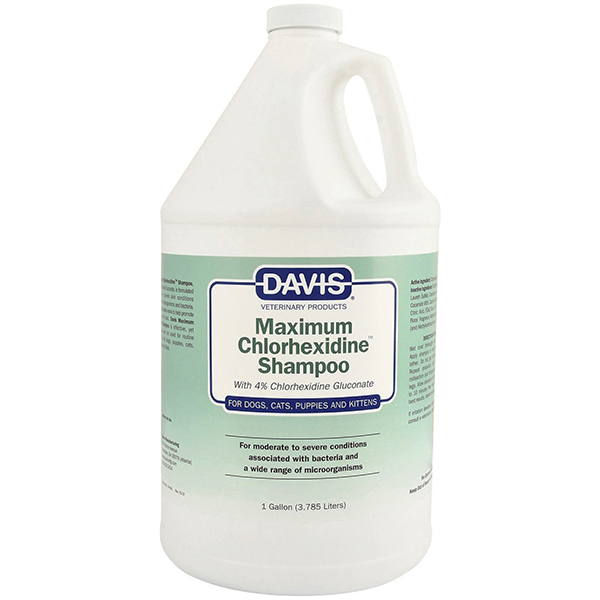 Davis Maximum Chlorhexidine Shampoo ДЕВІС МАКСИМУМ ХЛОРГЕКСИДИН шампунь з 4% хлоргексидином для собак і котів із захворюваннями шкіри та шерсті