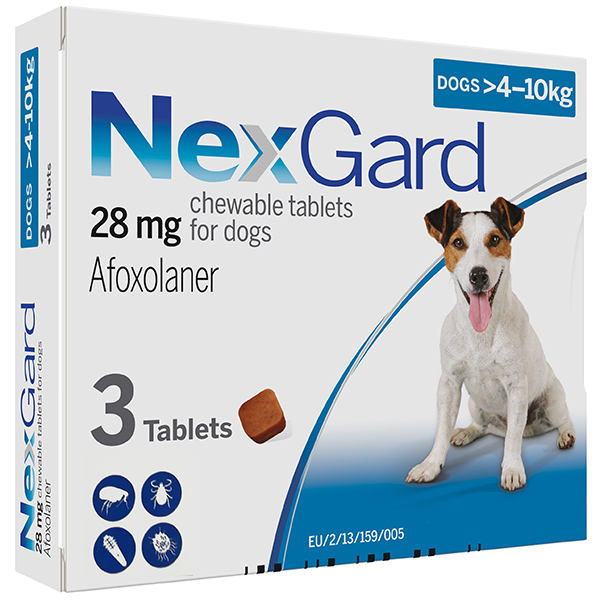 NexGard НЕКСГАРД таблетка від бліх та кліщів для собак 4-10кг