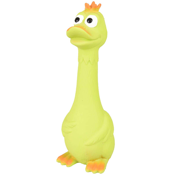 Flamingo Duck Sitting ФЛАМІНГО СИДЯЧА КАЧКА латексна іграшка з пищалкою для собак