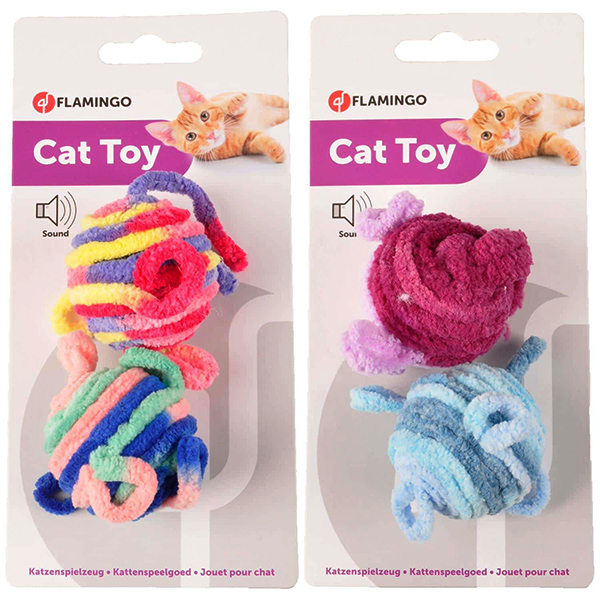 Flamingo Woolen Balls ФЛАМІНГО ВОВНЯНИ М’ЯЧІ іграшка для котів