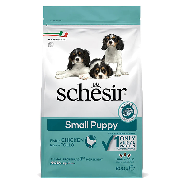 Schesir Dog Small Puppy ШЕЗІР ЦУЦЕНЯ МАЛИХ КУРКА сухий монопротеїновий корм для цуценят міні та малих порід