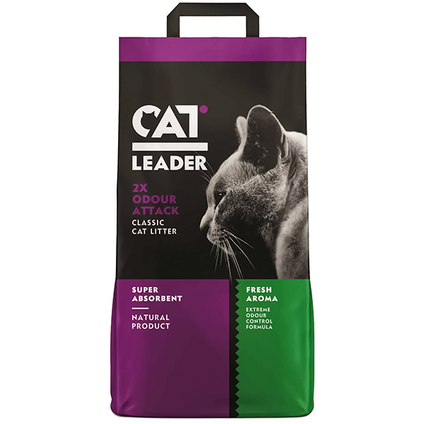 Cat Leader Classic 2xOdour Attack Fresh КЕТ ЛІДЕР КЛАСІК ПОДВІЙНА СВІЖІСТЬ суперпоглинальний наповнювач у котячий туалет
