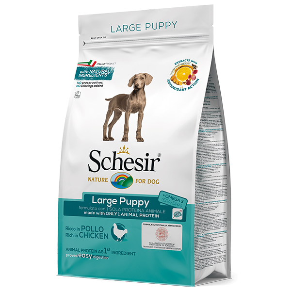 Schesir Dog Large Puppy ШЕЗІР ЦУЦЕНЯ КРУПНИХ КУРКА сухий монопротеїновий корм для цуценят великих порід