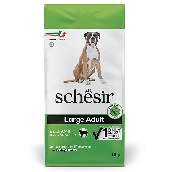 Schesir Dog Large Adult Lamb ШЕЗІР ДОРОСЛИЙ ВЕЛИКИХ ЯГНЯ сухий монопротеїновий корм для собак великих порід