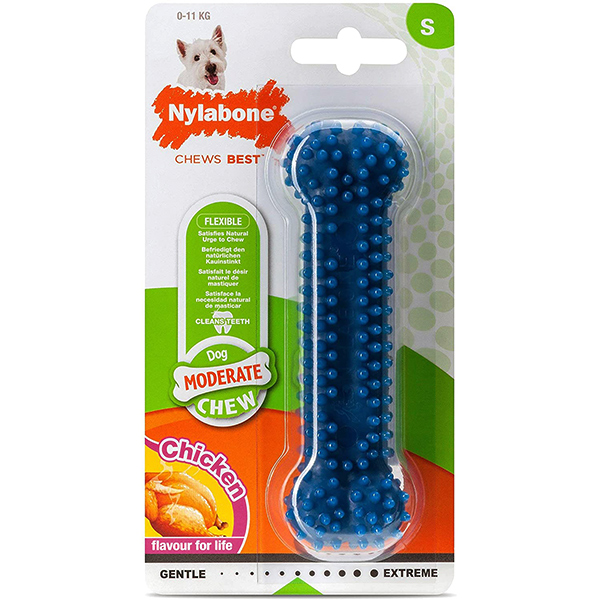 Nylabone Moderate Chew Dental Bone НІЛАБОН ДЕНТАЛ БОУН жувальна іграшка для собак, смак курки